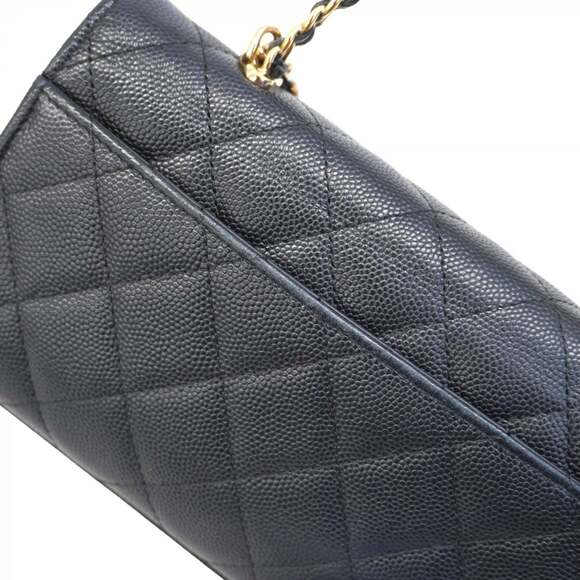 Chanel Matelasse Handbag with Chain Shoulder Strap, Caviar Leather, Black Cha... - Picture 9 of 15